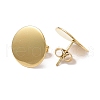 Ion Plating(IP) 304 Stainless Steel Flat Round Stud Earrings for Women EJEW-I285-12G-2