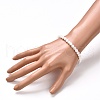 Natural Selenite Beads Stretch Bracelets BJEW-JB06620-01-3