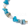 Natural Obsidian Chip Beaded Bracelets for Women BJEW-JB11742-09-3