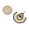 Glass Seed Beaded Teardrop Pendants PALLOY-MZ00558-2