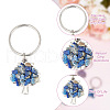 HOBBIESAY 16Pcs 4 Style Chip Gemstone Keychain KEYC-HY0001-25-5