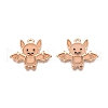Halloween Theme Rack Plating Luminous Alloy Enamel Pendants ENAM-N056-231G-3