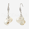 Electroplate Shell Beads Dangle Earrings EJEW-JE02896-01-1