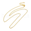 Gold Plated Brass Cable Chain Necklaces NJEW-BB10199-18-2