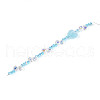 Electroplate Glass and Acrylic Rhinestone Beads Strands MAK-T011-07C-1