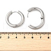 Tarnish Resistant 202 Stainless Steel Huggie Hoop Earrings EJEW-O087-08J-P-2