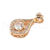 Brass Micro Pave Cubic Zirconia Pendants KK-E795-19KCG-01-2