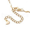 304 Stainless Steel Wave Bar Link Chains Anklets for Women AJEW-AN00626-3