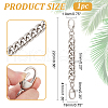 Aluminum Alloy Bag Extender Chains ALUM-WH0168-01P-2
