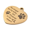 Valentine's Day PVD Vacuum Plating 201 Stainless Steel Pendants STAS-L079-24G-05-2