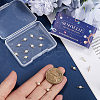 SUNNYCLUE 30Pcs ABS Imitation Pearl Round Bead Connector Charms KK-SC0005-21-3