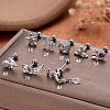 Star Brass Micro Pave Clear Cubic Zirconia Cartilage Earrings FS-WG6E9F9-01-1