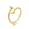 Brass Cuff Rings for Women RJEW-U044-A-4