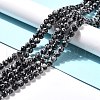 Synthetic Snowflake Obsidian Beads Strands G-E568-03A-4