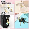 Alloy Enamel Flower Pendant Decorations HJEW-YW00002-10