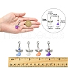 16Pcs 4 Colors Angel Glass Acrylic Pendants HJEW-FS00015-5