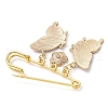 Butterfly & Flower Charm Alloy Enamel Brooches for Women JEWB-BR00144-5