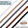 WADORN 5 Bundles 5 Colors  Polyester Chenille Furry Braided Lip Cord Trim OCOR-WR0001-25-2