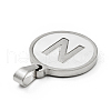 304 Stainless Steel with White Shell Pendants STAS-G268-01N-P-3