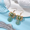 Natural Green Aventurine Dangle Earrings EJEW-MZ00169-03-2