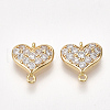 Brass Cubic Zirconia Links X-KK-S350-379-1