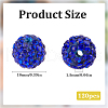 SUNNYCLUE 120Pcs Pave Disco Ball Beads RB-SC0001-13C-2