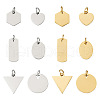 Crafans 12Pcs 12 Style 201 Stainless Steel Charms & Pendants STAS-CF0001-01-1