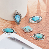   10Pcs 5 Styles Synthetic Turquoise Pendants TURQ-PH0001-04-6