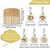 20Pcs 10 Style Round Wood Locking Stitch Markers TOOL-WH0057-001-2