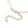 Transparent Glass & Round Shell Pearl Beaded Necklaces NJEW-JN05250-5