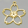 Alloy Open Back Bezel Pendants PALLOY-WH0075-29G-1