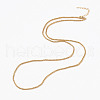 Rack Plating Brass Box Chain Necklaces NJEW-H206-03G-01-1