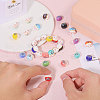 CHGCRAFT 30Pcs 15 Colors Handmade Porcelain Beads PORC-CA0001-20-4