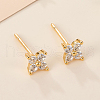 S925 Sterling Silver Clover Stud Earrings KD5914-1-3