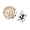 Cylinder Seed Flat Round Pendants PALLOY-MZ00594-04-2