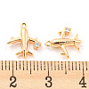 Brass Micro Pave Cubic Zirconia Charms KK-E090-10G-3