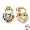 925 Sterling Silver Micro Pave Cubic Zirconia Charms STER-I010-35G-3