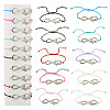 10Pcs 10 Color Alloy Infinity with Hope Link Bracelets Set for Men Women BJEW-TAC0008-02-8