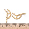 Brass Micro Pave Clear Cubic Zirconia Stick Clip-on Earrings EJEW-K286-13G-5