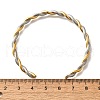 304 Stainless Steel Twisted Rope Shape Cuff Bangles for Women BJEW-C091-02D-GP-5