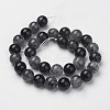 Natural Black Rutilated Quartz Beads Strands G-F362-07-13mm-2