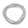 Transparent Electroplate Glass Beads Strands EGLA-H107-01A-B02-4