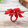 Flower Alloy with Plastic Pearl Finger Rings for Women FS-WGF3E87-01-1
