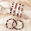 Natural Mixed Wealth Stone Beaded Stretch Bracelets BJEW-D446-B-39-5