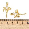 Brass Micro Pave Cubic Zirconia Pendants KK-S526-61G-3
