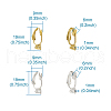 Brass Clip-on Earring Converters Findings KK-TA0007-21-8