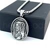 Greek Mythology Stainless Steel Religion Saint Pendant Necklaces CA5018-1