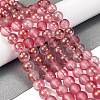 Frosted Transparent Glass Bead Strands X1-GLAA-P065-8mm-09-1
