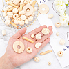 Olycraft Natural Wood Beads WOOD-OC0001-33-3