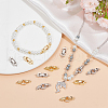 SUNNYCLUE 12Pcs 4 Style Brass Micro Pave Clear Cubic Zirconia Fold Over Clasps & Brass Fold Over Clasps KK-SC0004-10-4